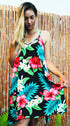 RJC Women's Rose Mallow Hibiscus Scarf Hem Dress